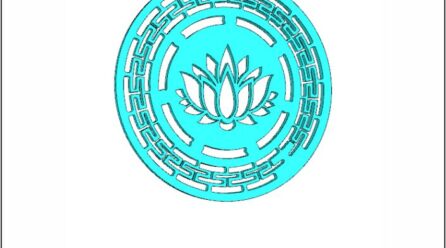 Mẫu hào quang hoa sen file sketchup