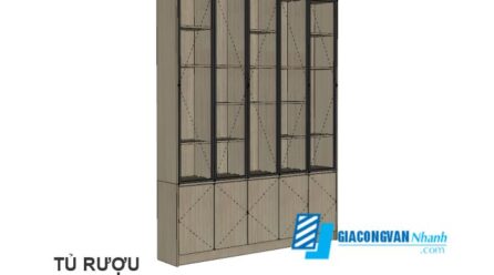 FILE SKETCHUP TỦ RƯỢU CÁNH KÍNH