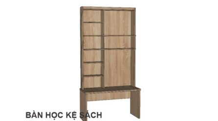 FILE SKETCHUP BÀN HỌC KỆ SÁCH