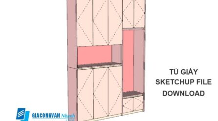 TỦ GIÀY CHUNG CƯ FILE SKETCHUP DOWNLOAD FREE